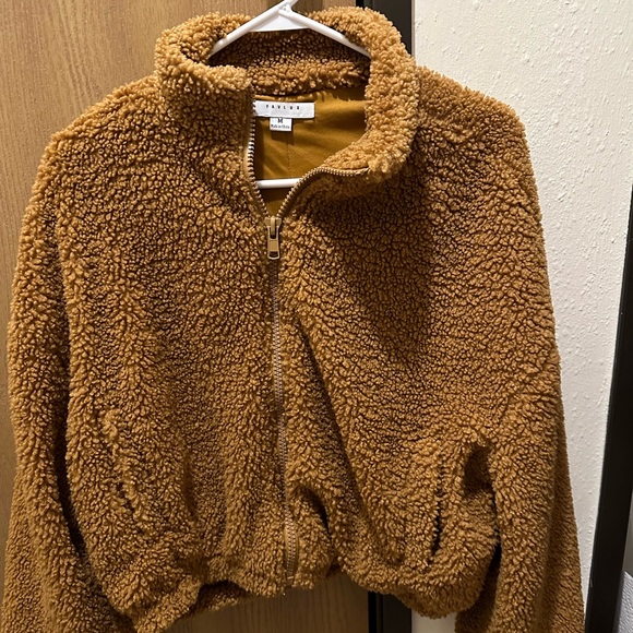 Pitaya Jackets & Blazers - Boutique Cropped Teddy Jacket